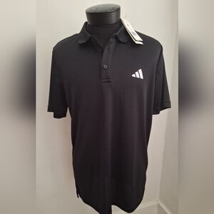NWT- Adidas Men's Black Polo Shirt size Medium